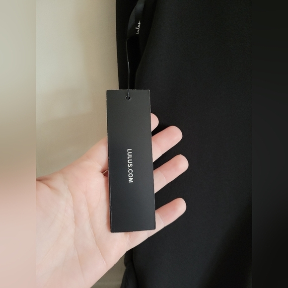 NWT Lulus Modern Maiden Black Asymmetrical Midi LBD Hoco Dress Size Small - Picture 11 of 11